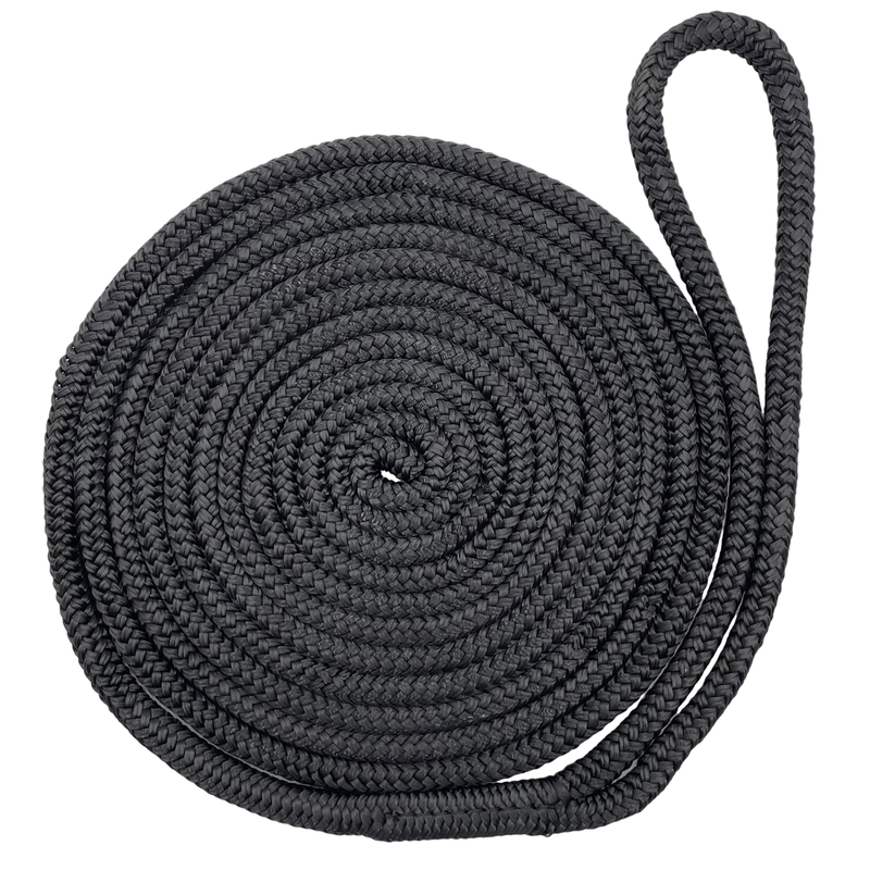Titan Double Braid Nylon Dock Line - Black