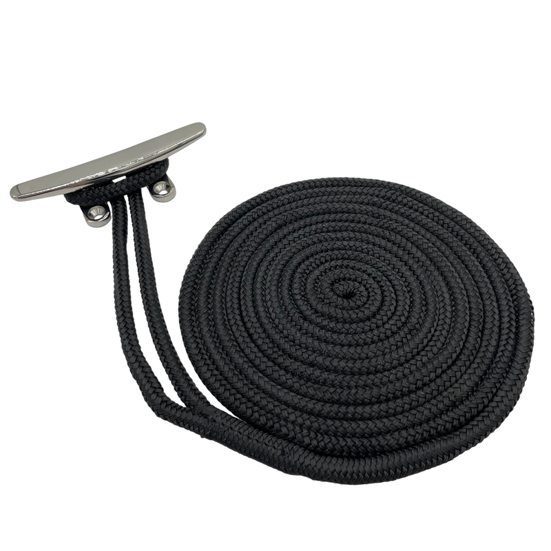 Titan Double Braid Nylon Dock Line - Black