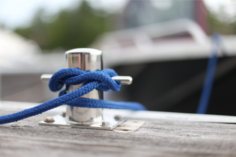 Titan Double Braid Nylon Dock Line - Blue