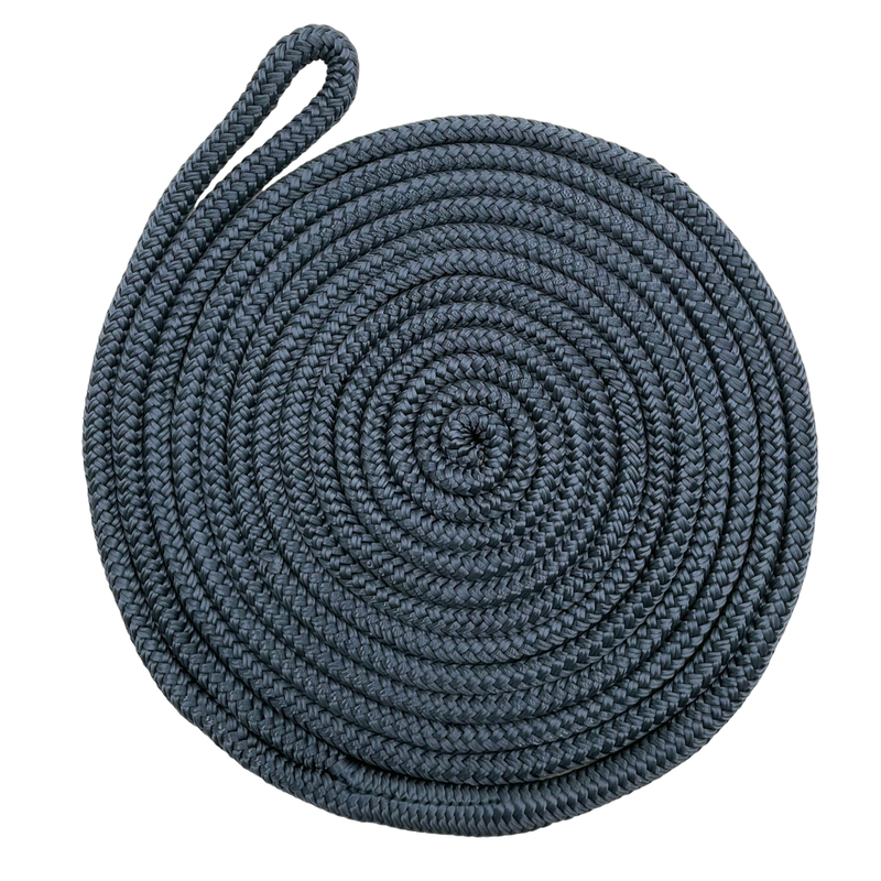 Titan Double Braid Nylon Dock Line - Navy Blue