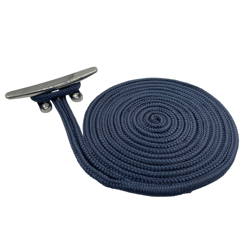 Titan Double Braid Nylon Dock Line - Navy Blue