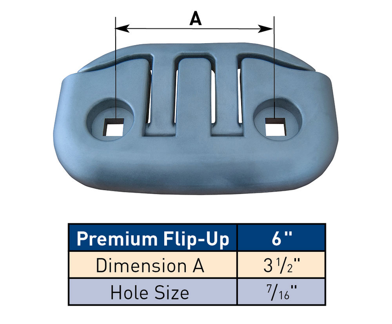 Dock Edge 6" Premium Flip-Up Cleats - (3 colors)