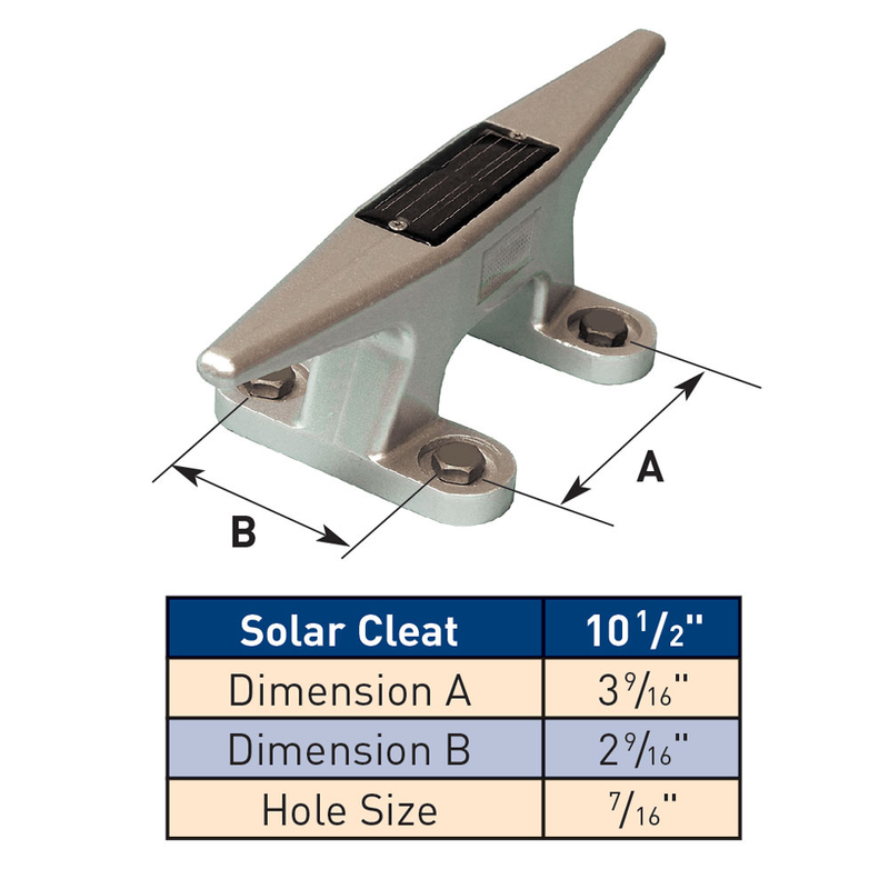 Dock Edge Solar Light Dock Cleat DE96288F
