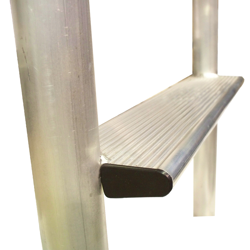 Dock Ladder - Dock Edge Wide Step Welded Aluminum 3, 4, 5 & 7 Step Options