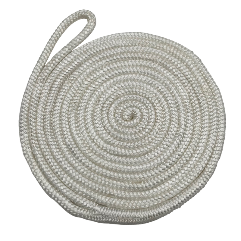 Titan Double Braid Nylon Dock Line - White