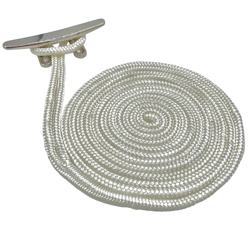 Titan Double Braid Nylon Dock Line - White