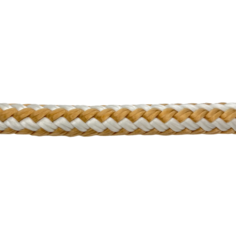 Titan Double Braid Nylon Dock Line - White Gold