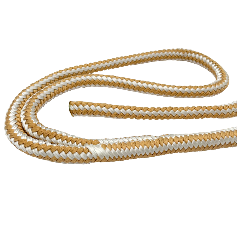 Titan Double Braid Nylon Dock Line - White Gold