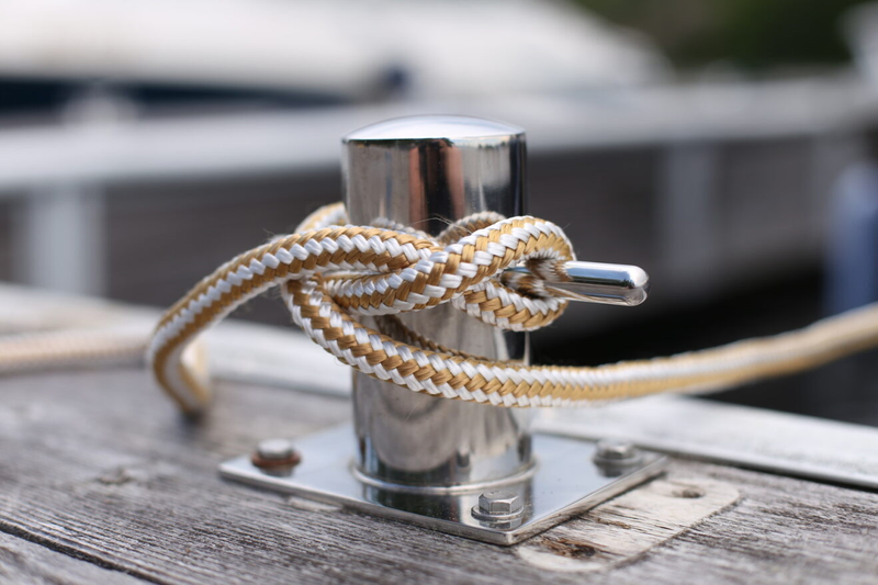 Titan Double Braid Nylon Dock Line - White Gold
