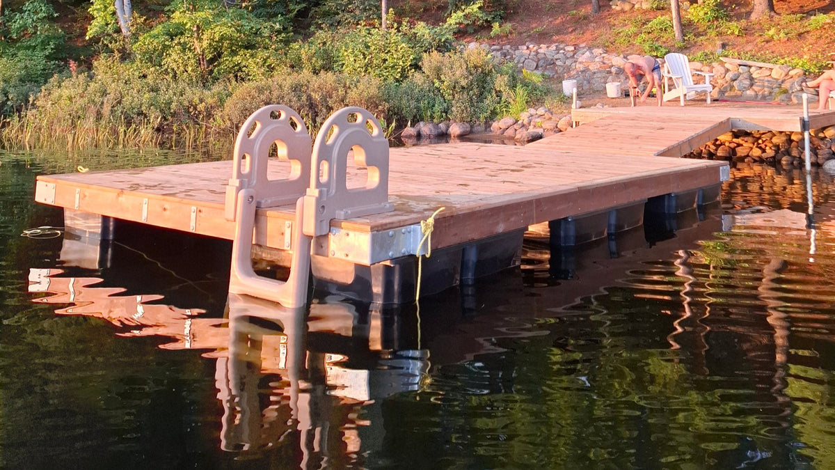 Diy Dock Ramps Dock Ladder - Dock Edge 4 Step Rotomolded Polyethylene Flip-Up – DIY ...