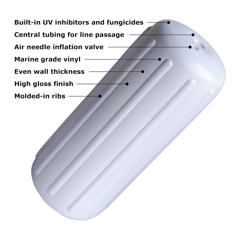 Dock Edge DockSide Center Hole Fenders (4 Colors & 3 Sizes)