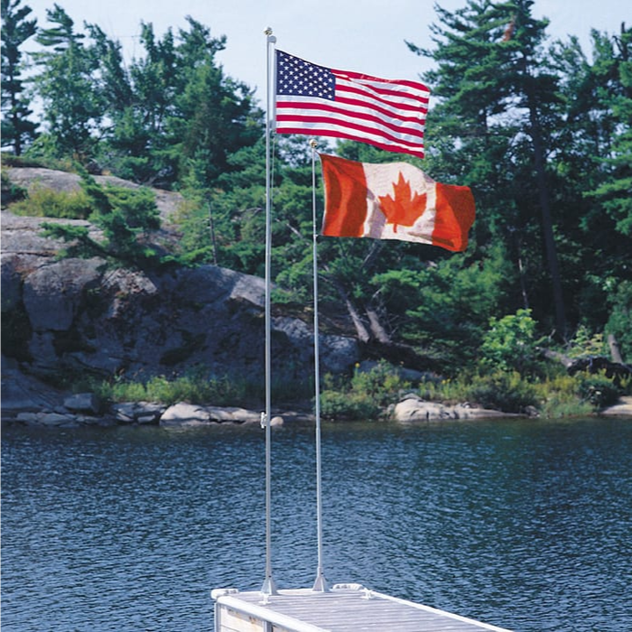 Dock Edge Flexi-Flag Pole (2 Sizes & 2 Flag Options)