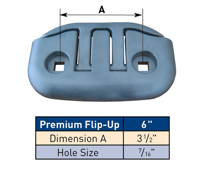 Dock Edge 6" Premium Flip-Up Cleats - (3 colors)